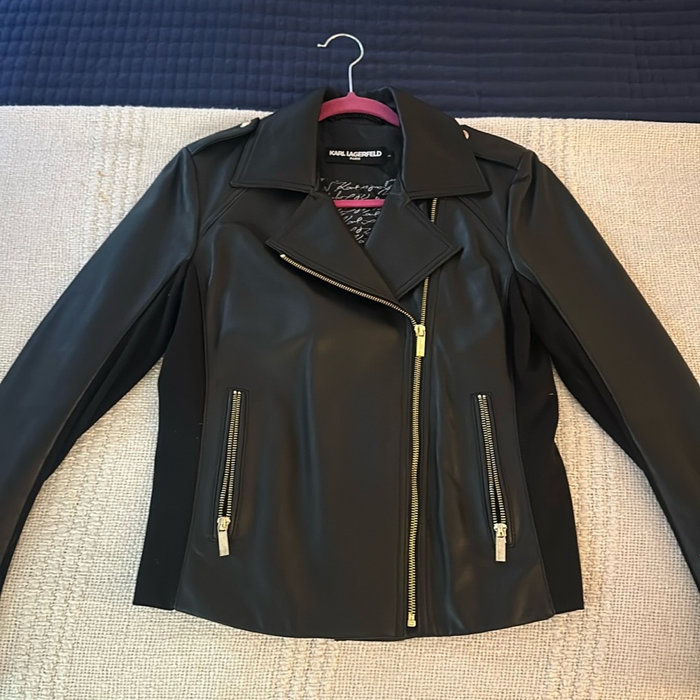 Karl Lagerfeld, genuine leather jacket size small